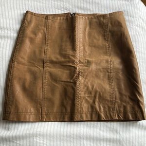 Free People Modern Femme Vegan Leather Mini Skirt